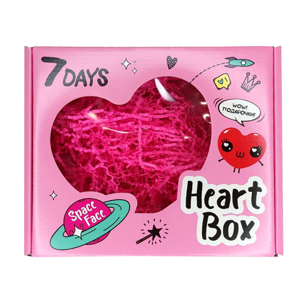 

Подарунковий набір 7 Days Heart Box Догляд за обличчям та тілом, 10 одиниць