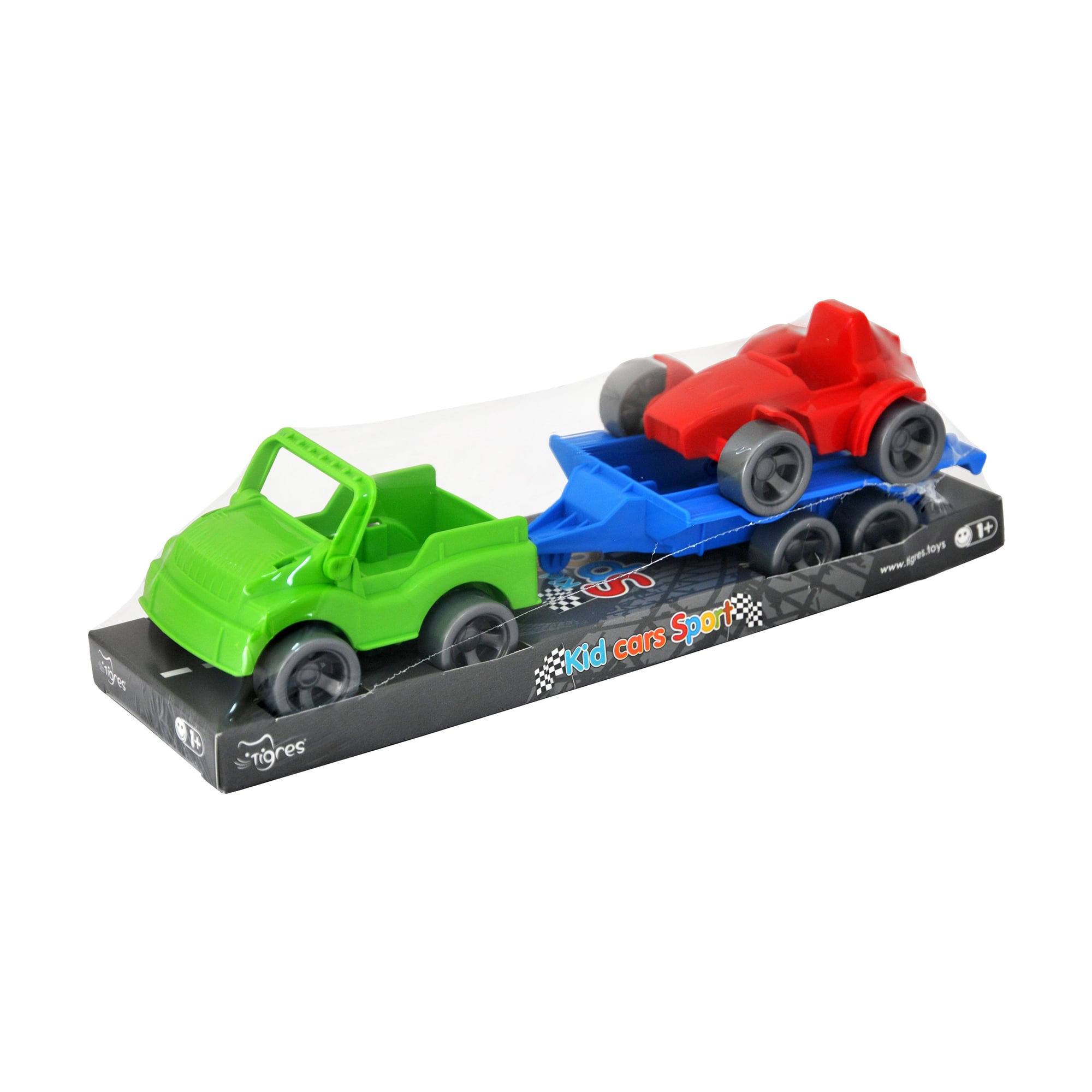 

Дитячий набір машинок Tigres Kid Cars Sport на планшеті, джип та баггі, від 1 року, 3 елементи, 26 см (39826)