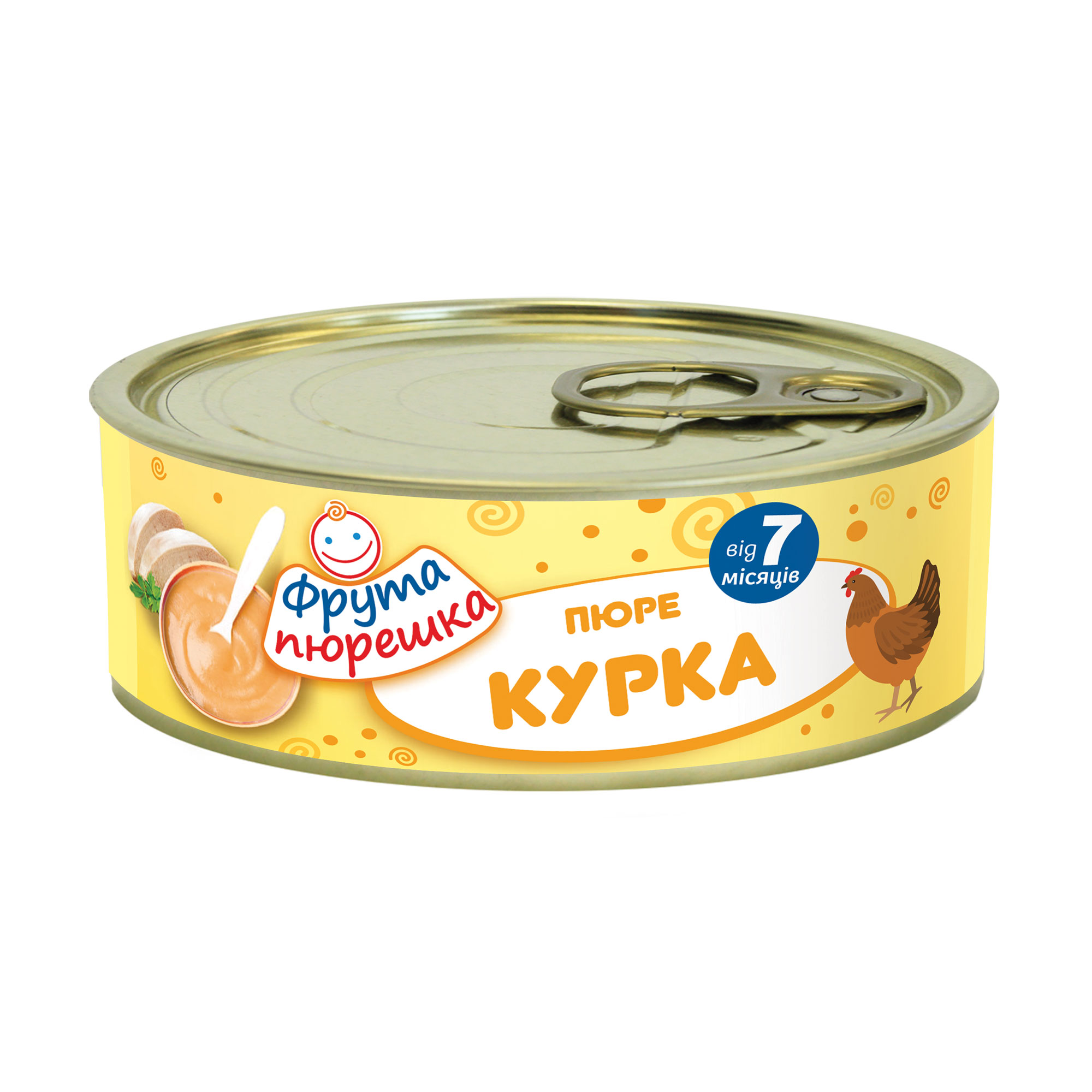 

Уцінка! Дитяче м'ясне пюре Фрута пюрешка Курка, від 7 місяців, 120 г