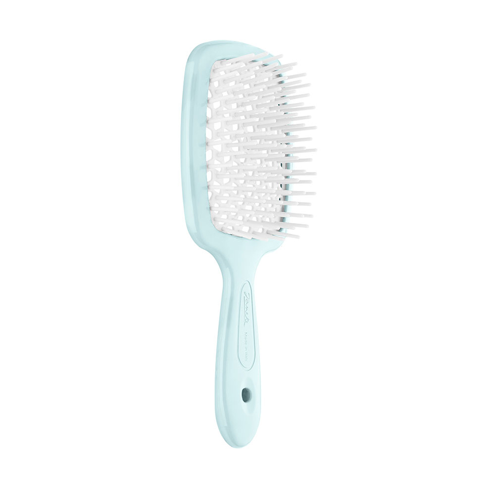 

Щітка для волосся Janeke Small Superbrush 1830 The Original Italian Patent Тіффані з білим