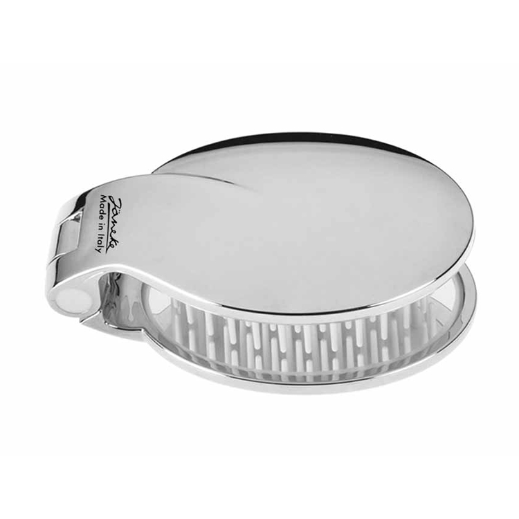 

Складна щітка для волосся Janeke Silver Folding Mirror Brush срібляста, з дзеркалом