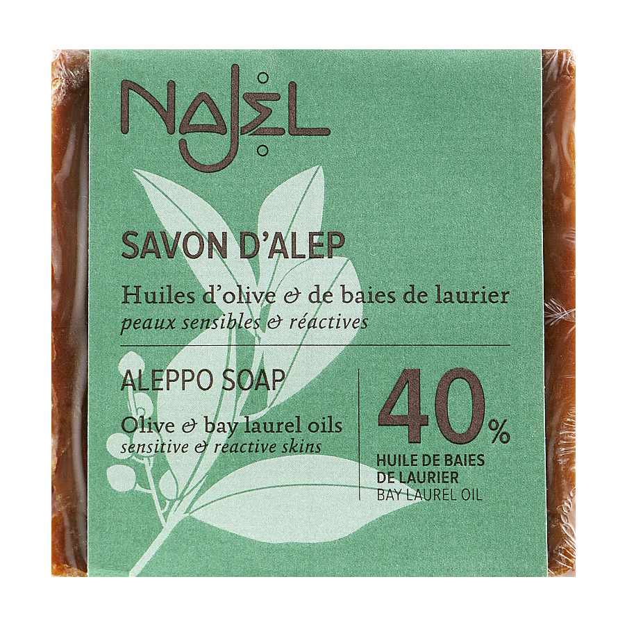 

Алеппське мило Najel Aleppo Soap 40% Bay Laurel Oil для чутливої шкіри, 185 г