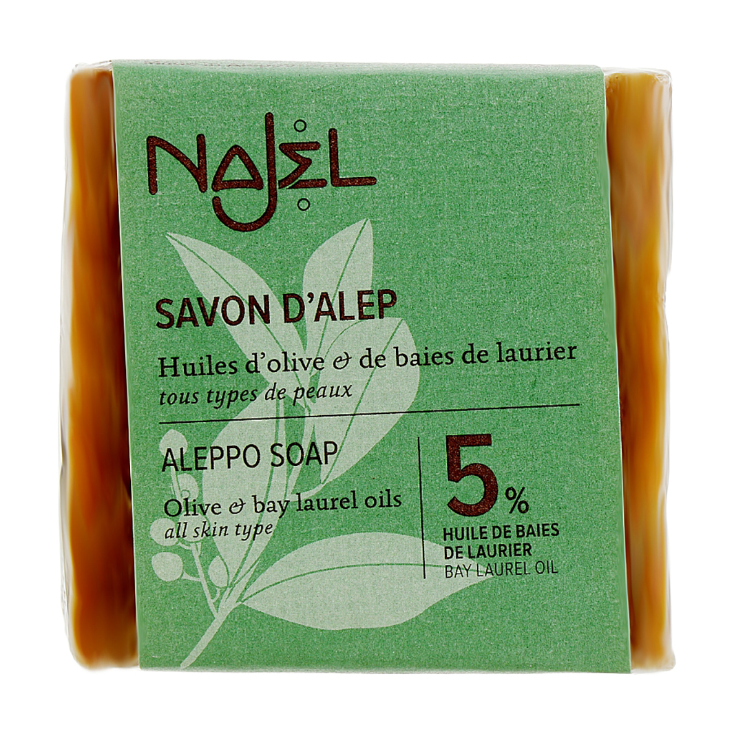 

Алеппське мило Najel Aleppo Soap 5% Bay Laurel Oil для всіх типів шкіри, 200 г