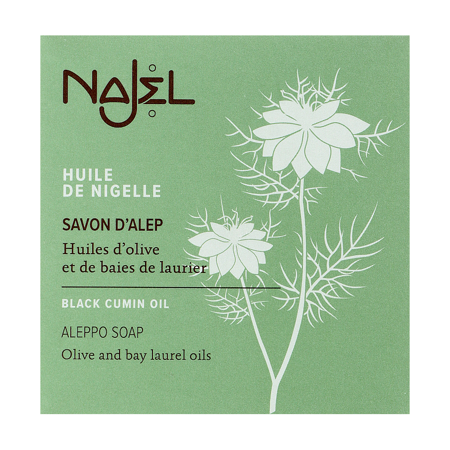 

Алеппське мило Najel Aleppo Soap Black Cumin Oil з олією чорного кмину, 100 г