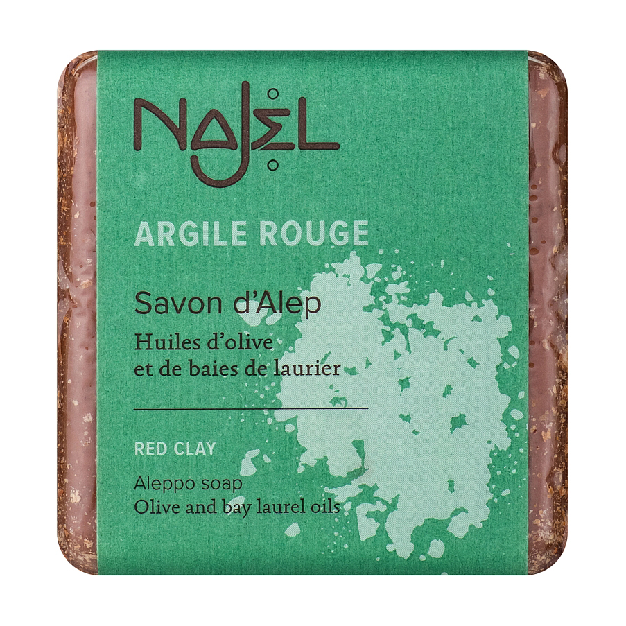 

Алеппське мило Najel Aleppo Soap Red Clay з червоною глиною, 100 г