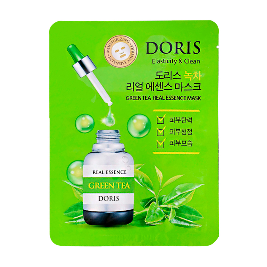 

Уцінка! Ампульна тканинна маска для обличчя Doris Green Tea Essence Mask з екстрактом зеленого чаю, 25 мл