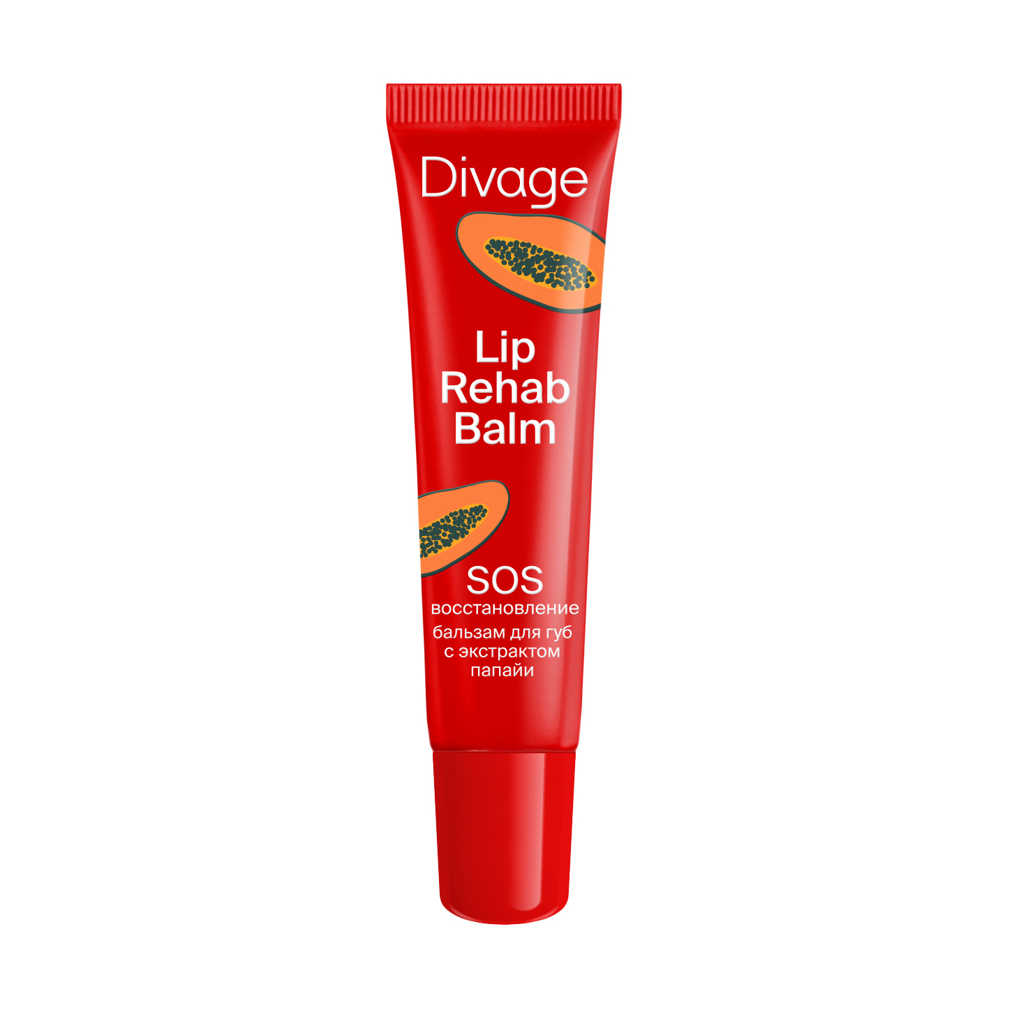 

Бальзам для губ Divage Lip Rehab Balm з ароматом папайї, 12 мл
