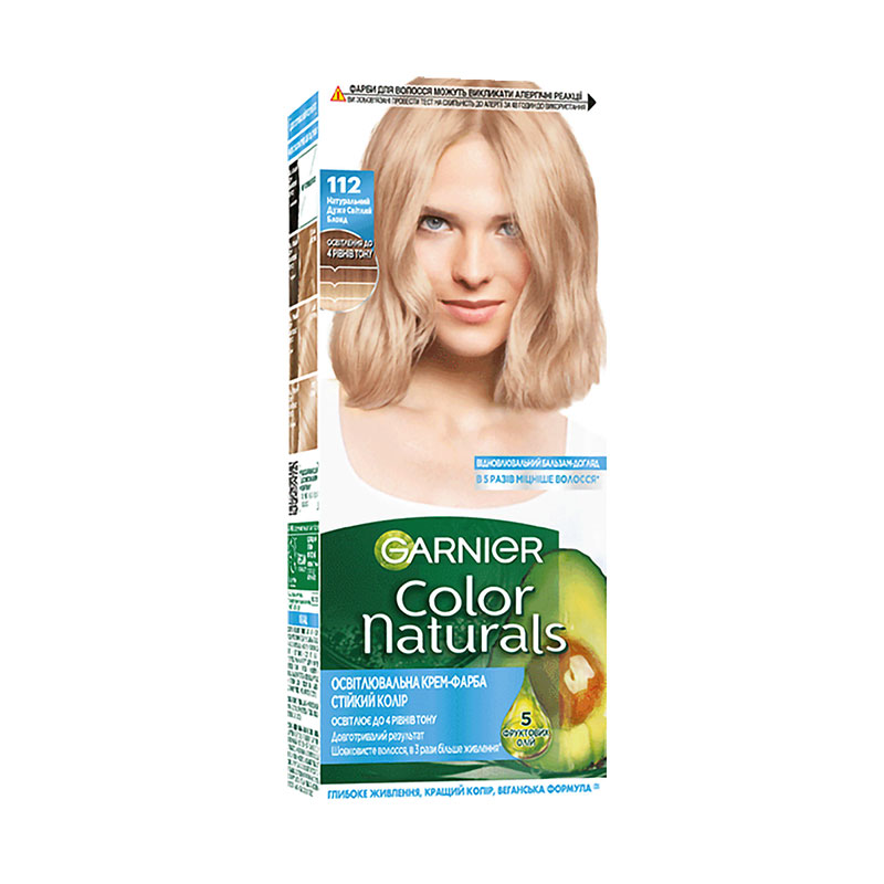 

Стійка крем-фарба для волосся Garnier Color Naturals з п'ятьма оліями, 112 Натуральний блонд, 110 мл