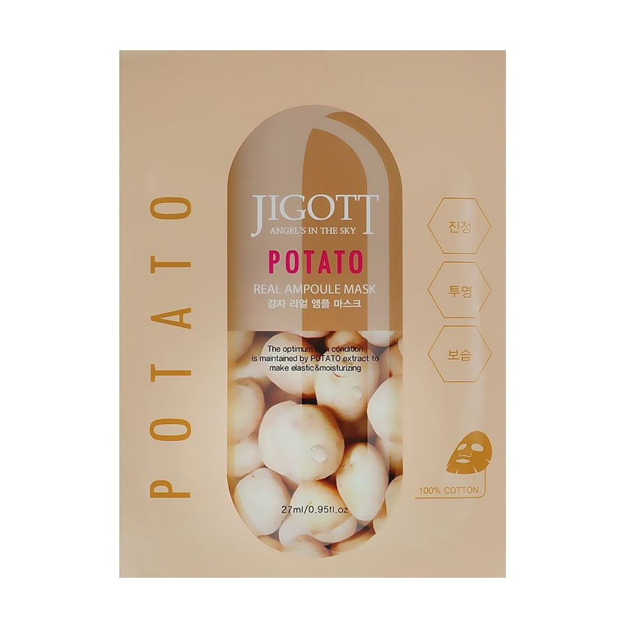 

Уцінка! Ампульна тканинна маска для обличчя Jigott Potato Real Ampoule Mask Картопля, 27 мл
