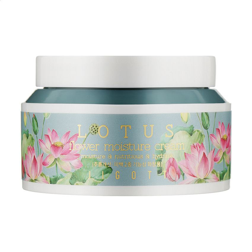 

Зволожувальний крем для обличчя Jigott Flower Lotus Moisture Cream з екстрактом лотоса, 100 мл