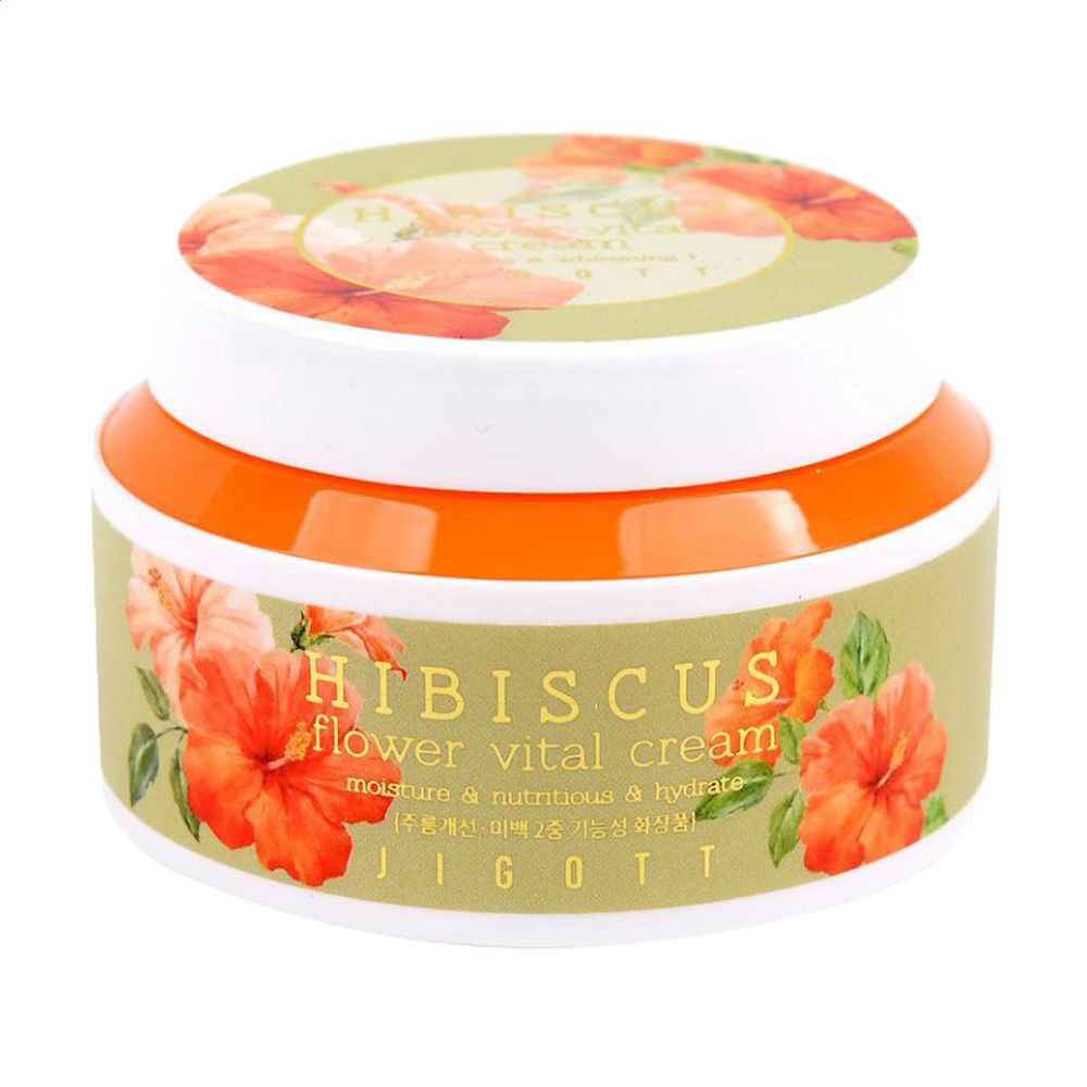 

Антивіковий крем для обличчя Jigott Hibiscus Flower Vital Cream з екстрактом гібіскусу, 100 мл