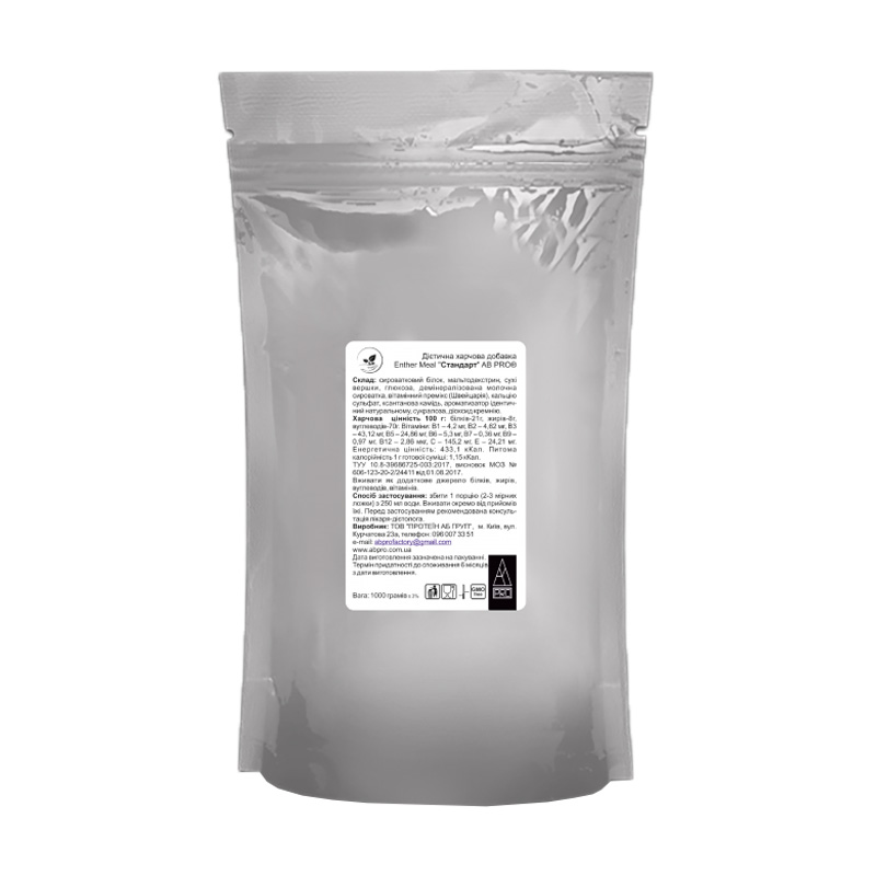 

Харчова суміш для дієтичного та зондового харчування AB PRO EntherMeal Стандарт, в порошку, 1 кг