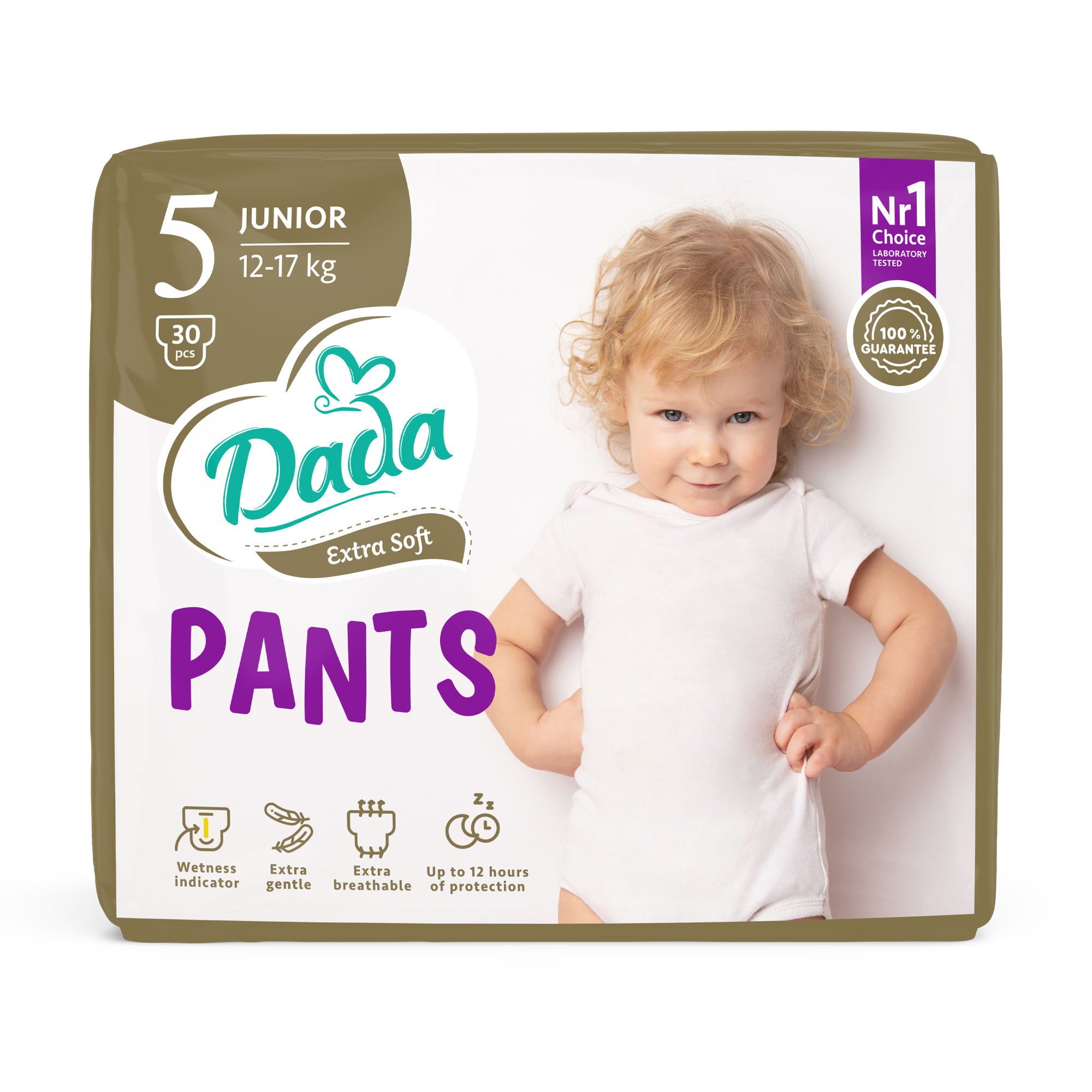 

Уцінка! Підгузки-трусики Dada Extra Soft Junior розмір 5 (12-17 кг), 30 шт