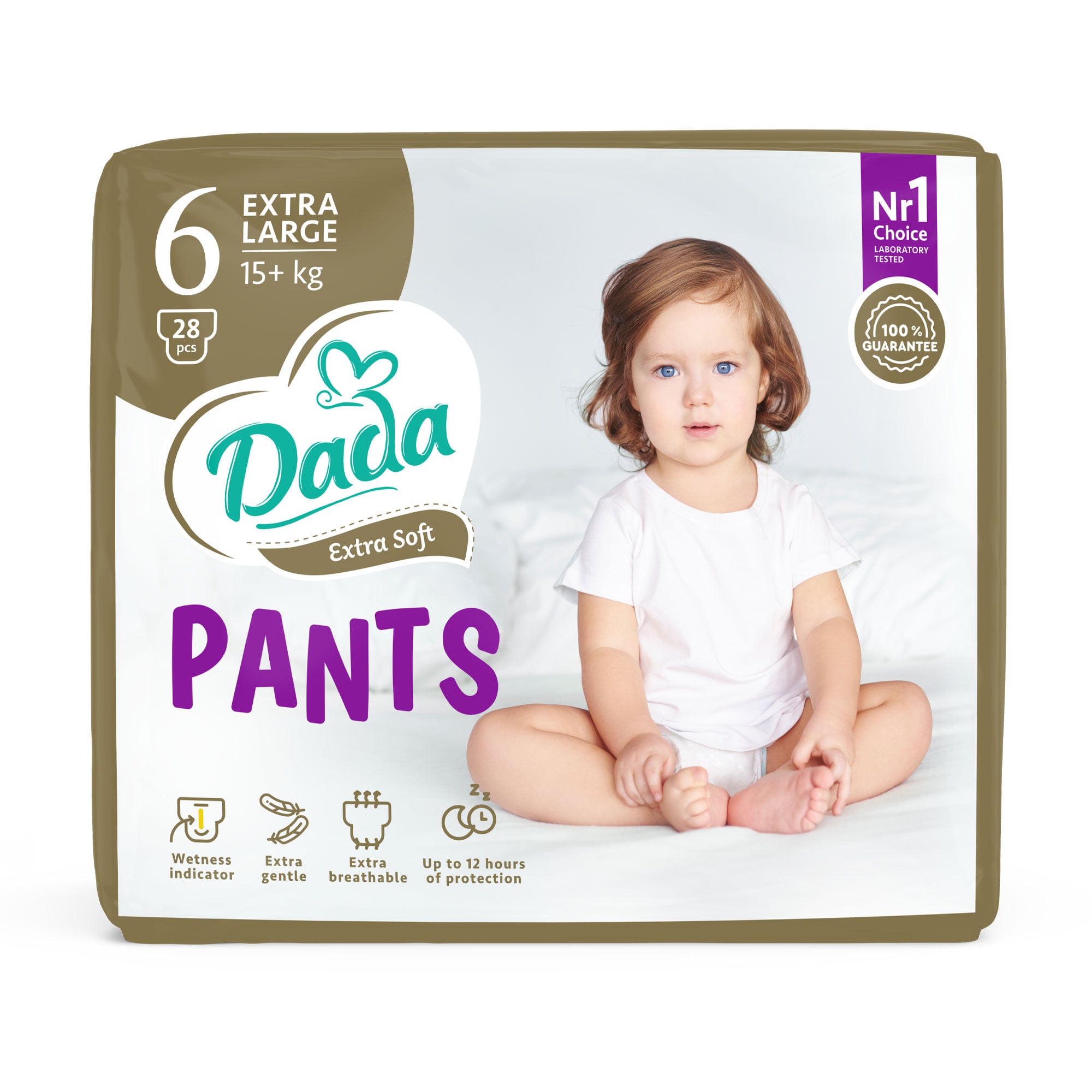 

Підгузки-трусики Dada Extra Soft XL розмір 6 (15+ кг), 28 шт
