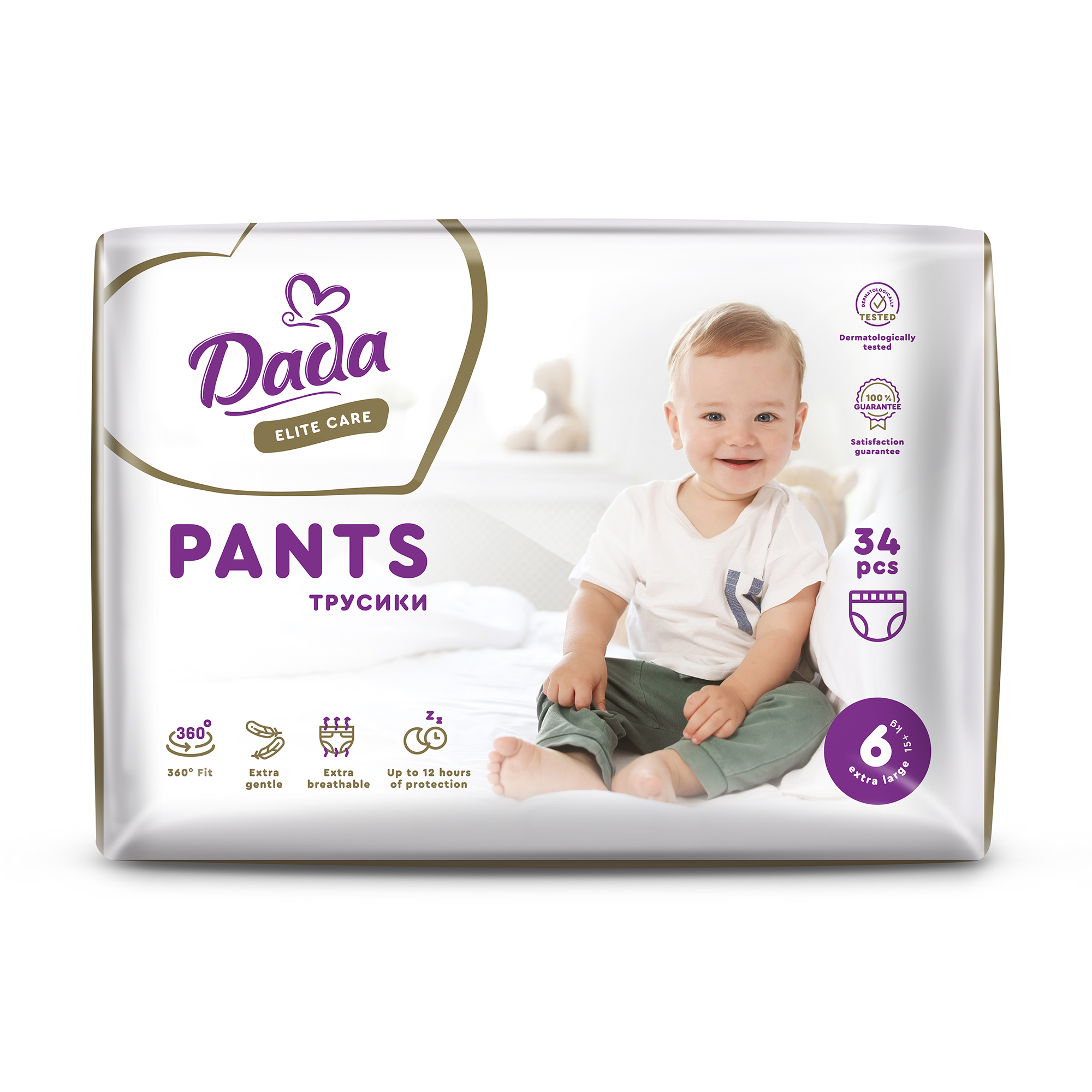 

Уцінка! Підгузки-трусики Dada Elite Care XL розмір 6 XL (15+ кг), 34 шт