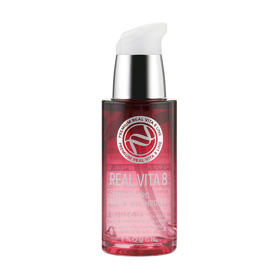 

Уцінка! Сироватка для обличчя Enough Real Vita 8 Complex Pro Bright Up Ampoule з комплексом вітамінів, 30 мл