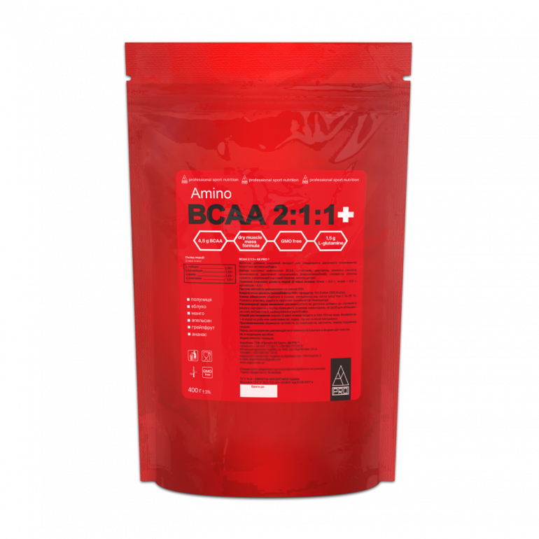 

Амінокислотний комплекс AB PRO Amino BCAA 2:1:1+ Манго, в порошку, 400 г