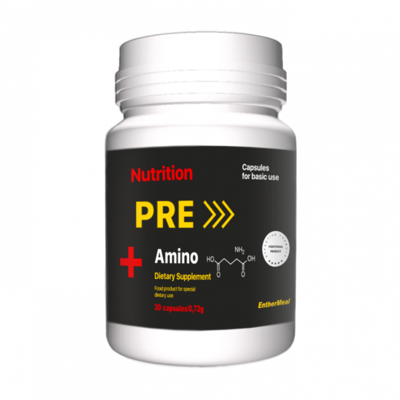 

Тонізуючий комплекс EntherMeal Pre Amino+, 30 капсул