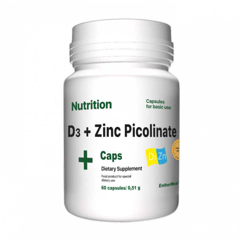 

Уцінка! Вітамінно-мінеральний комплекс AB PRO EntherMeal D3 + Zinc Picolinate + Caps, 60 капсул