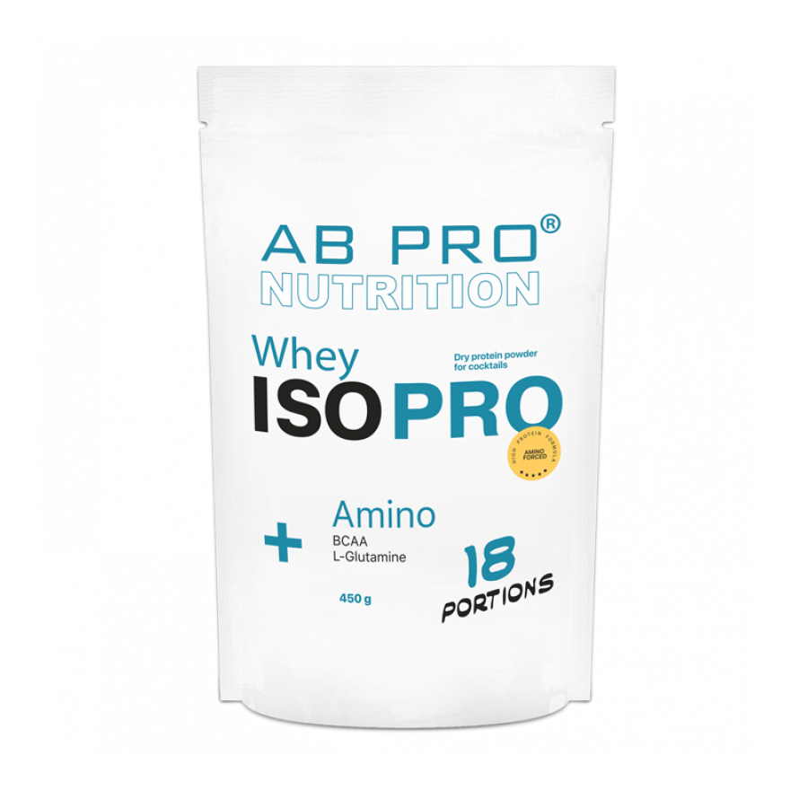 

Протеїн ізолят AB PRO Whey Iso Pro + Amino BCAA, L-Glutamine Манго, в порошку, 450 г