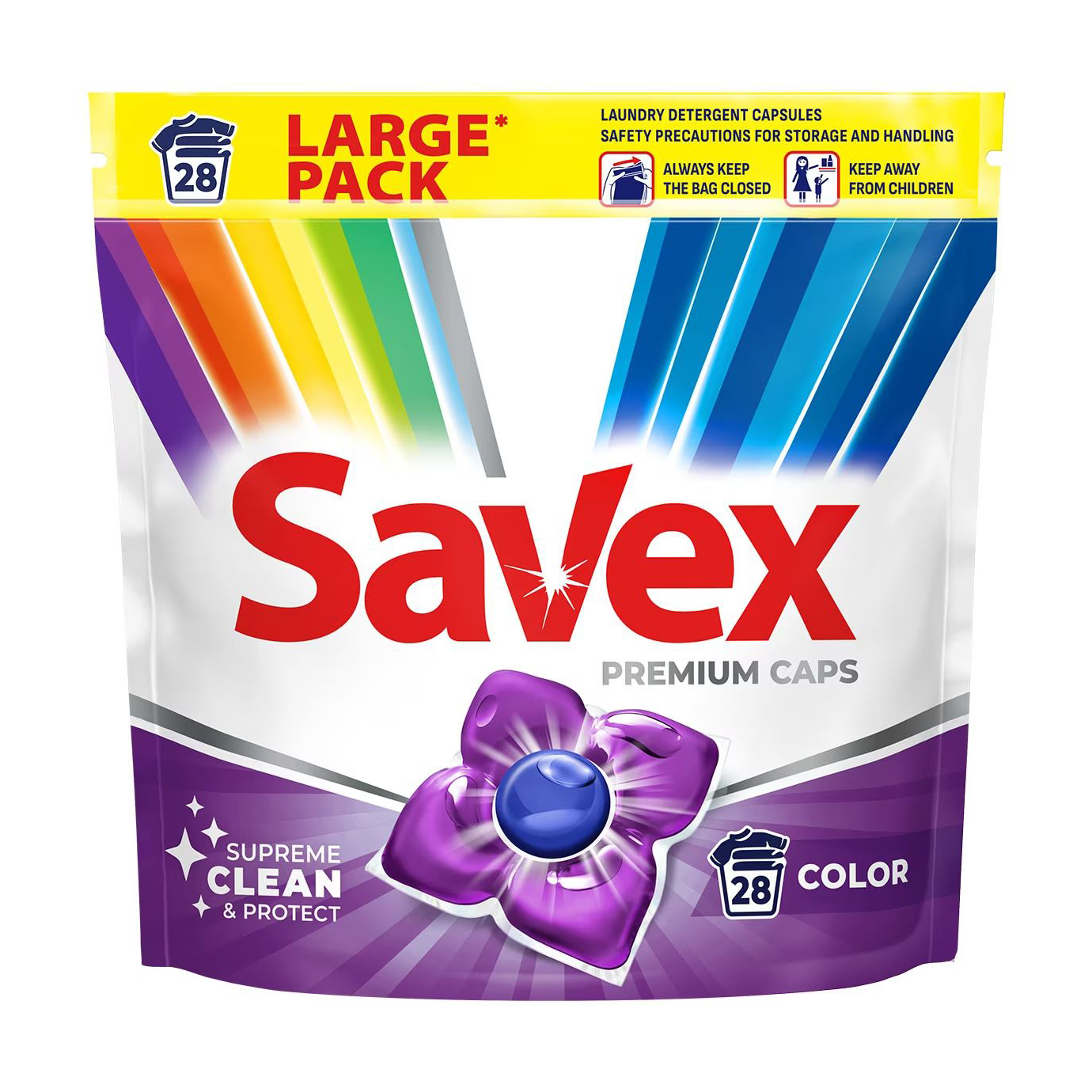 

Капсули для прання Savex Super Caps Color, 28 циклів прання, 28 шт
