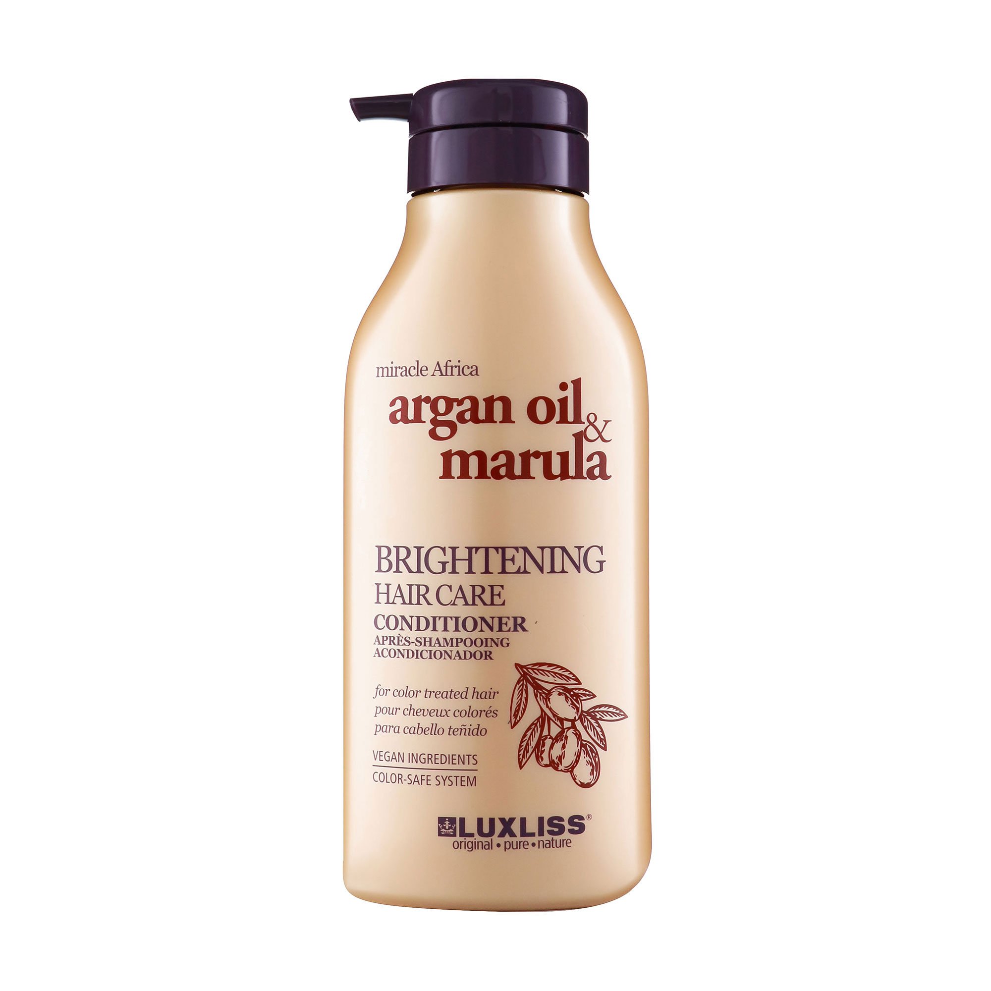 

Кондиціонер для блиску волосся Luxliss Miracle Africa Brightening Hair Care Conditioner Argan Oil & Marula, 500 мл