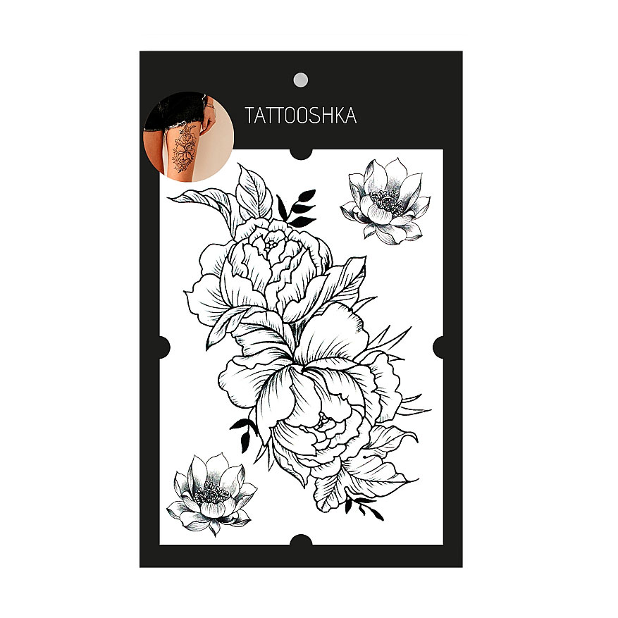 

Тимчасові татуювання-наклейки Tattooshka Подвійний піон