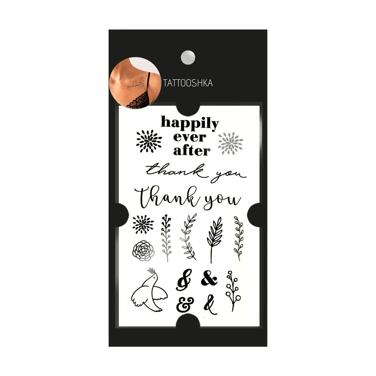 

Тимчасові татуювання-наклейки Tattooshka Happily