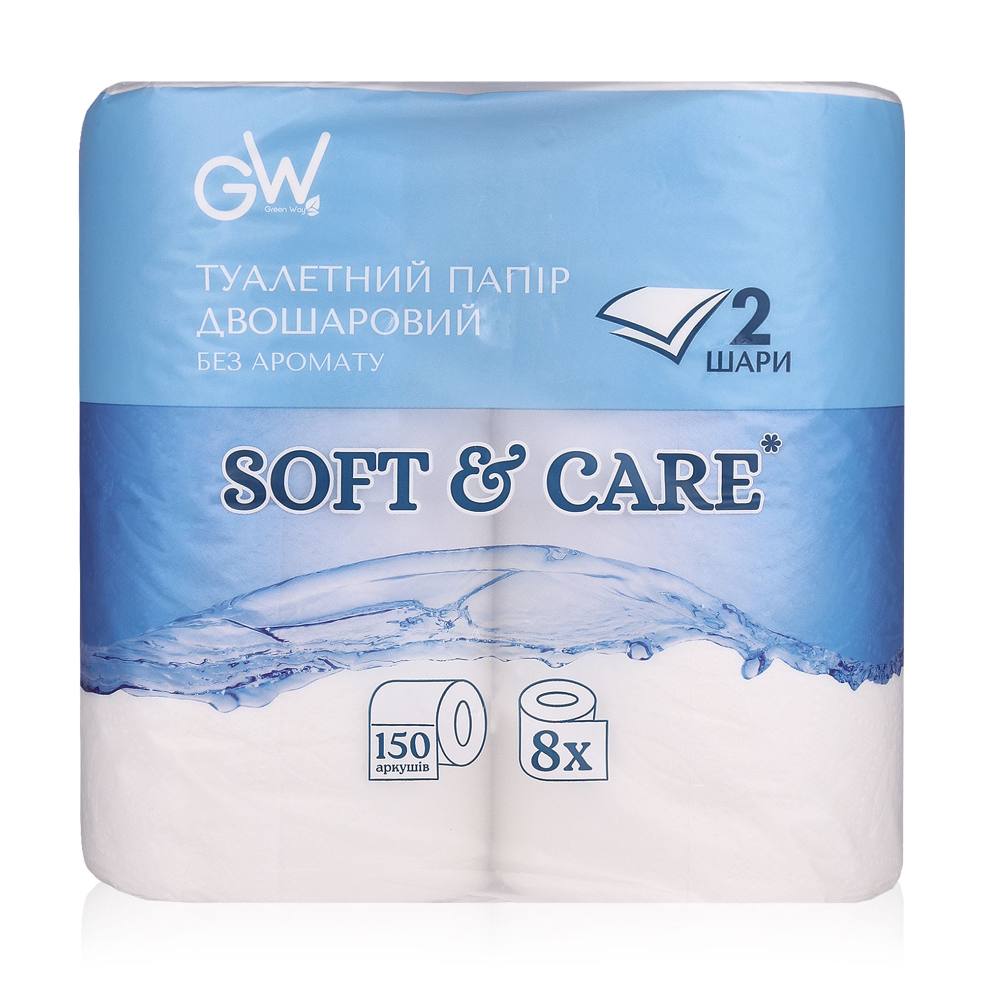 

Туалетний папір Green Way ФітоЛінія 2-х шаровий, 8 рулонів