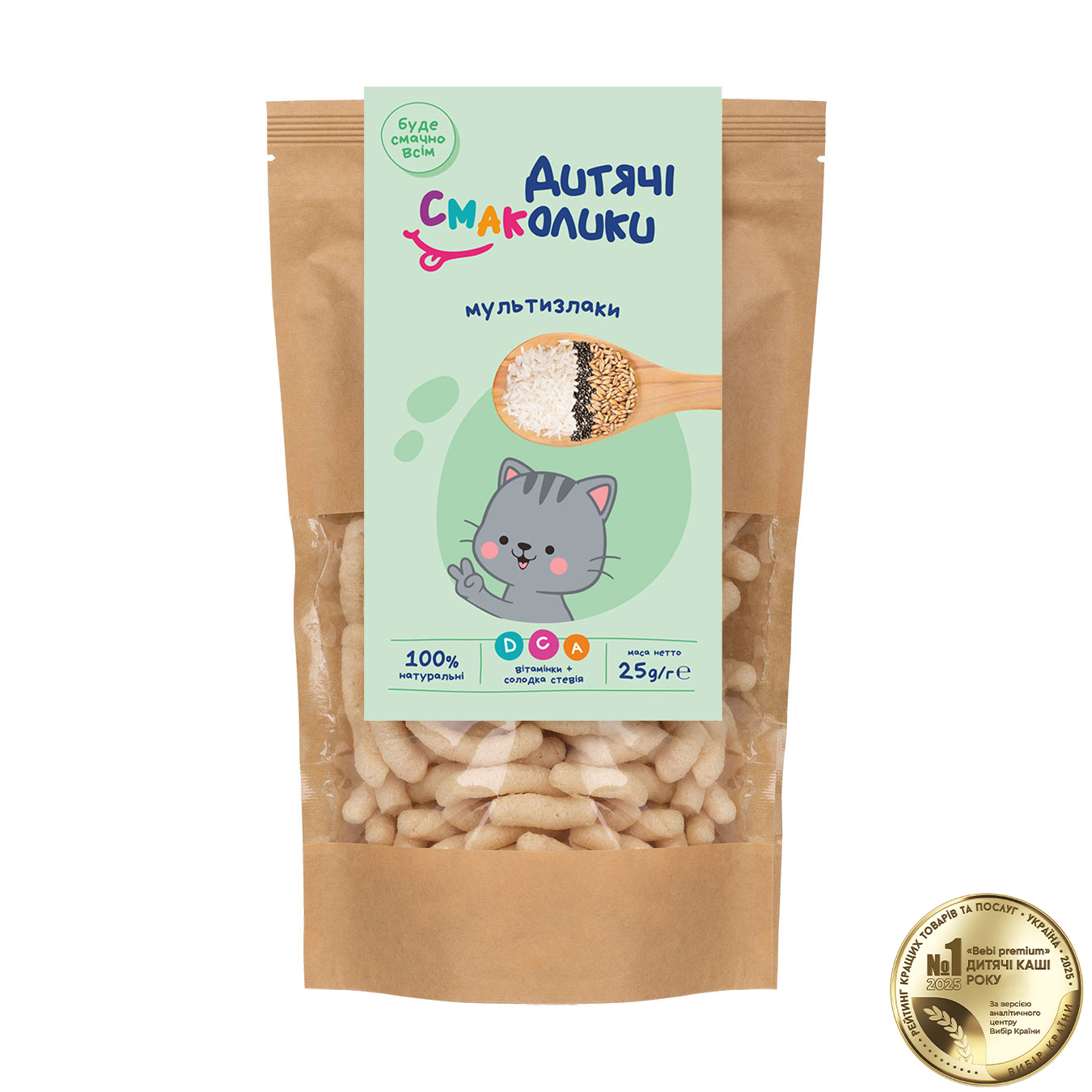 

Дитячі снеки Дитячі смаколики Мультизлаки, від 3 років, 25 г