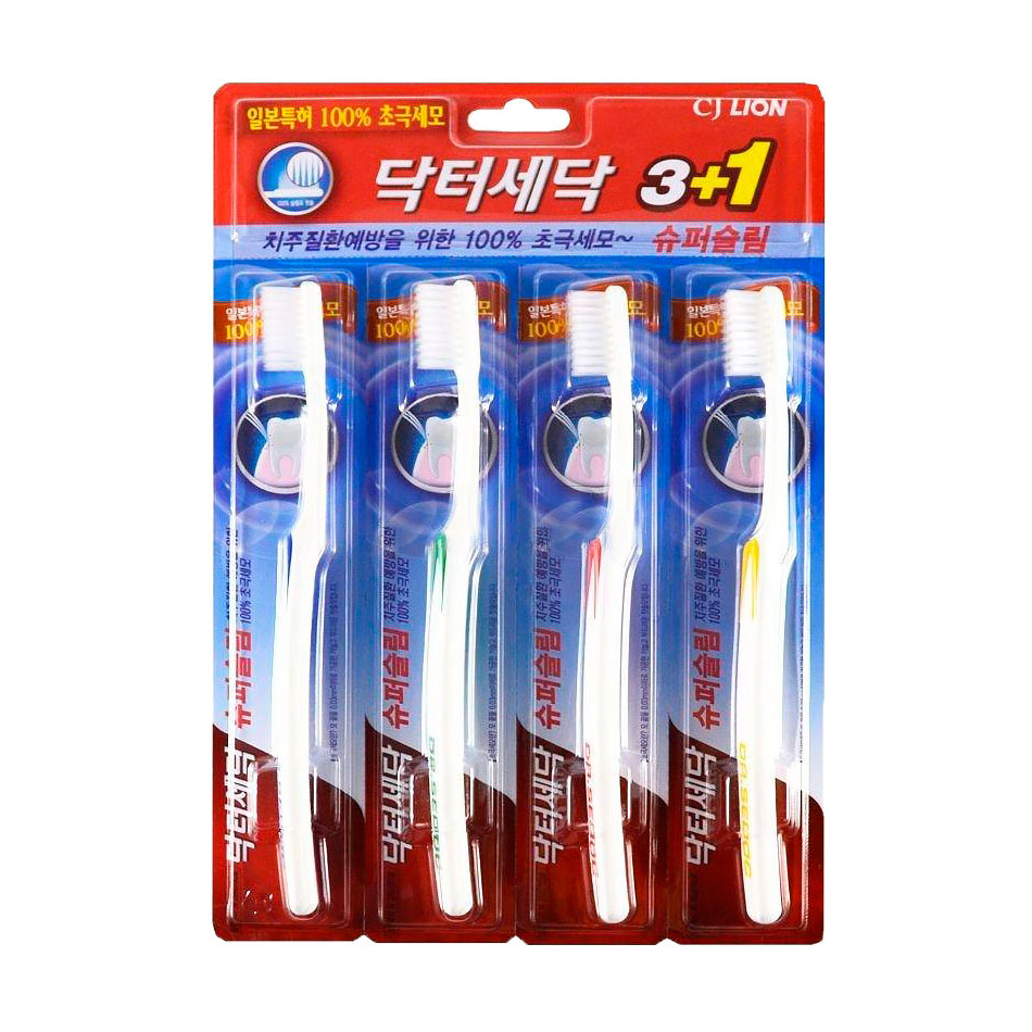 

Зубна щітка Lion Dr.Sedoc Super Slim для слабких ясен, 4 шт