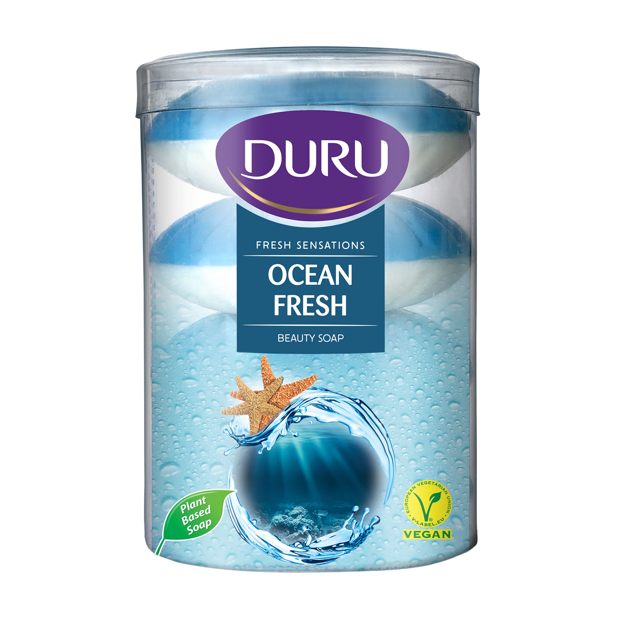 

Уцінка! Туалетне мило DURU Fresh Sensations Ocean Breeze Soap Океанський бриз, 4*100 г