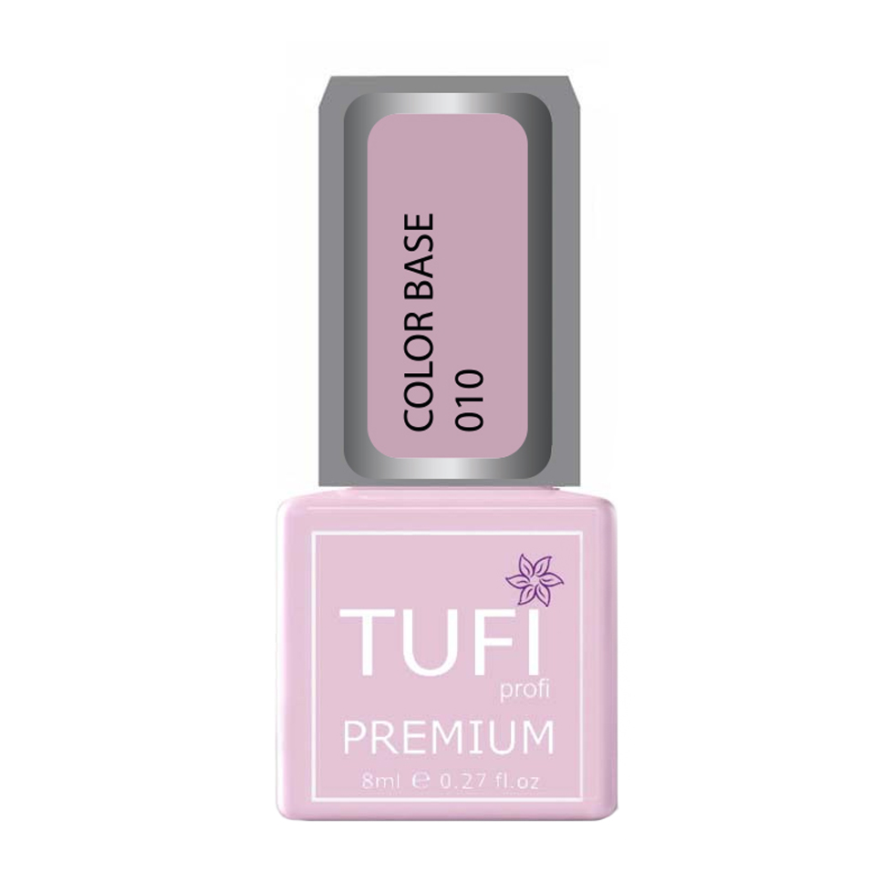 

Уцінка! База для гель-лаку Tufi Profi Premium Color Base 010 Напівпрозорий рожевий персик, 8 мл