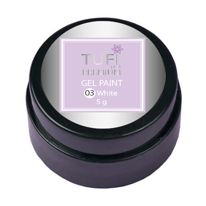 

Гель-фарба для нігтів Tufi Profi Premium Gel Paint 03 White, 5 г