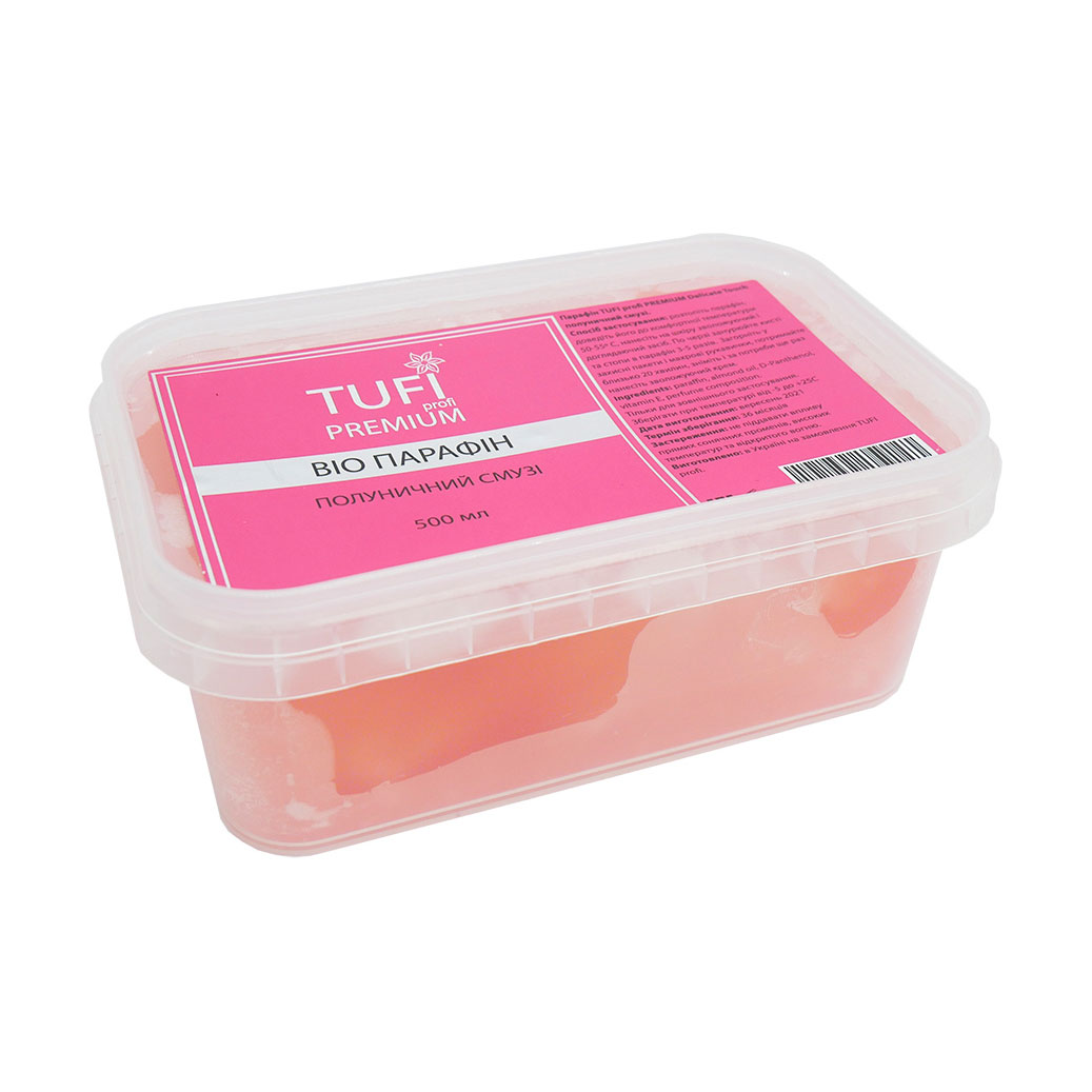 

Уцінка! Косметичний біопарафін Tufi Profi Premium Delicate Touch Полуничний смузі, 500 мл