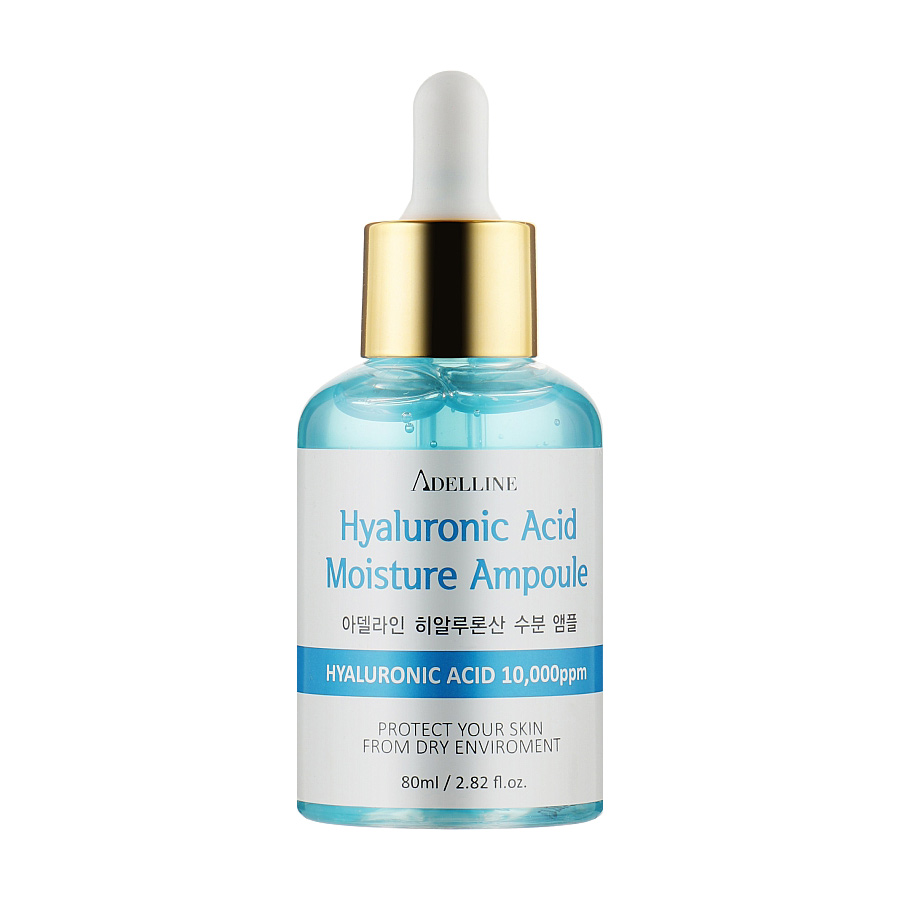 

Уцінка! Зволожувальна ампульна сироватка для обличчя Adelline Hyaluronic Acid Moisture Ampoule з гіалуроновою кислотою, 80 мл