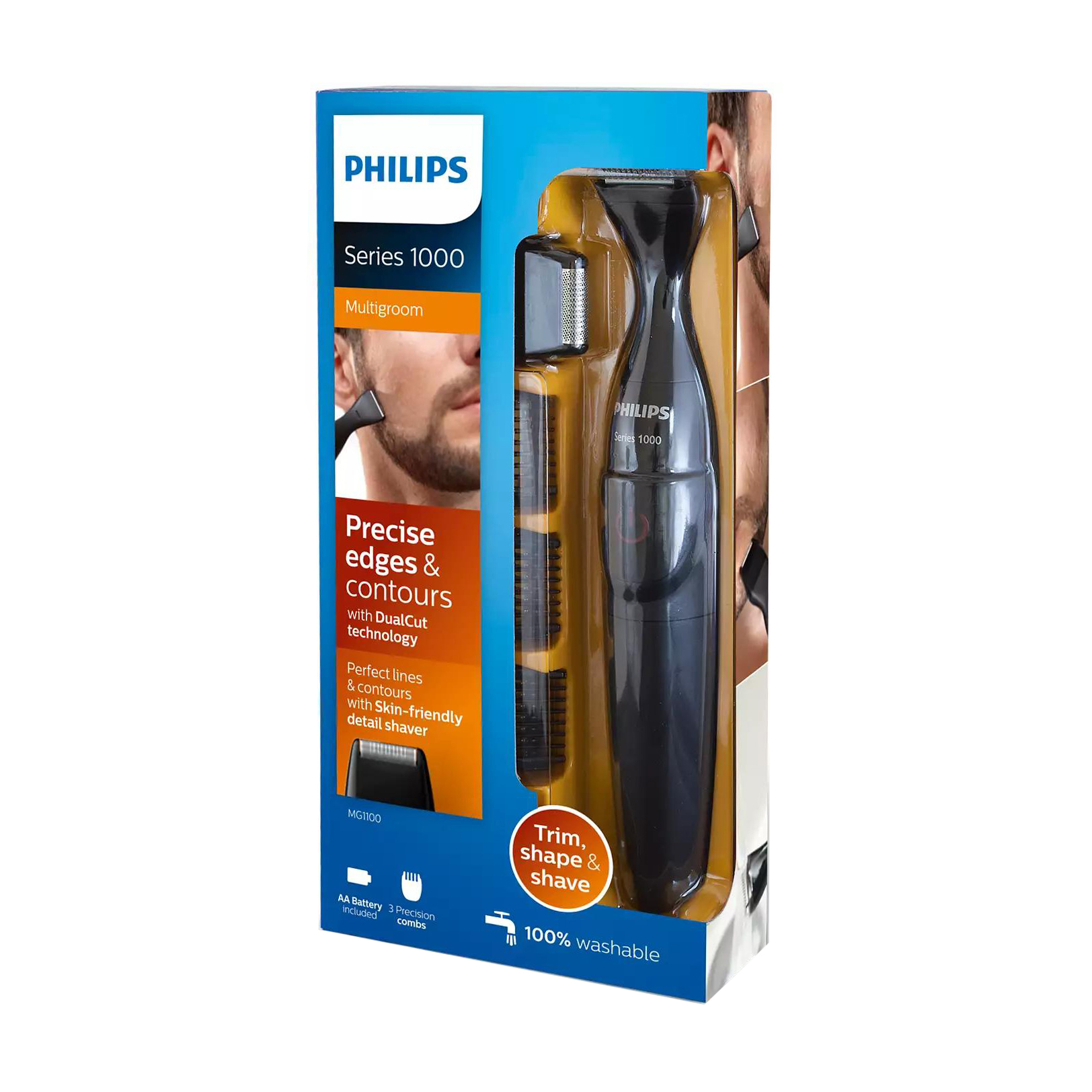 

Уцінка! Тример для бороди та вусів Philips MG1100/16 Black