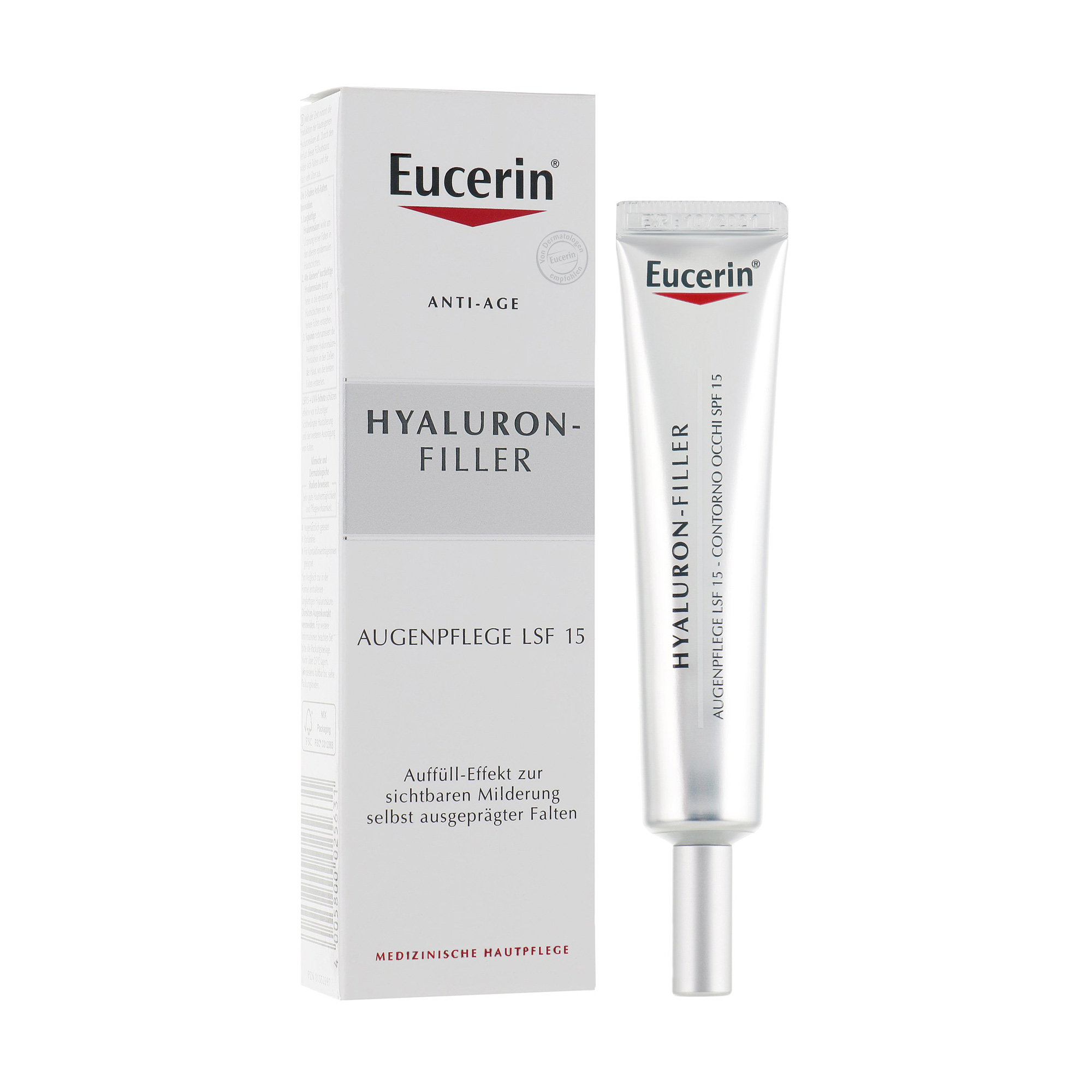 

Уцінка! Крем для шкіри навколо очей Eucerin Hyaluron-Filler Eye + 3x Effect, SPF15, 15 мл