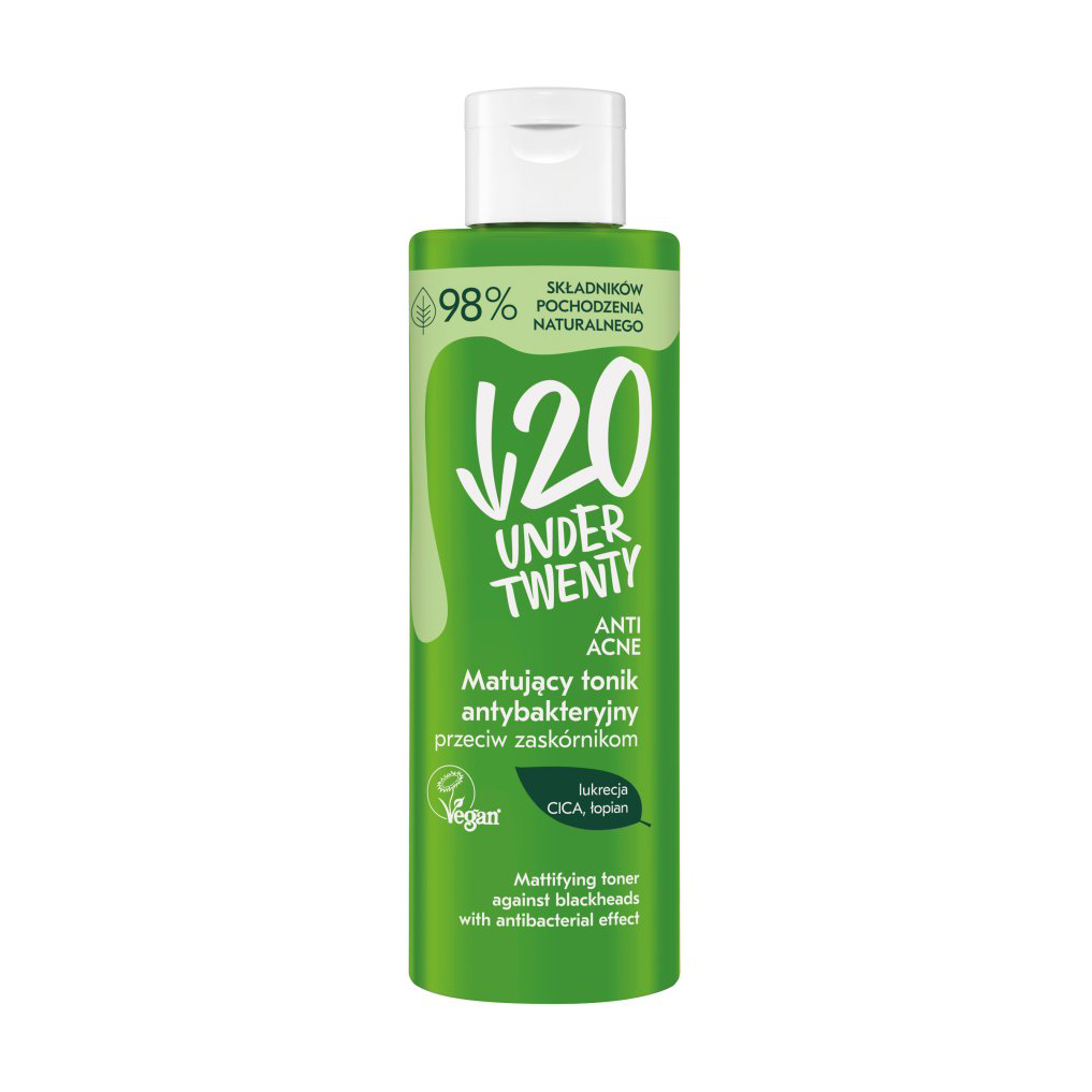 

Матувальний антибактеріальний тонік для обличчя Under Twenty Anti Acne Matting Antibacterial Tonic, 200 мл