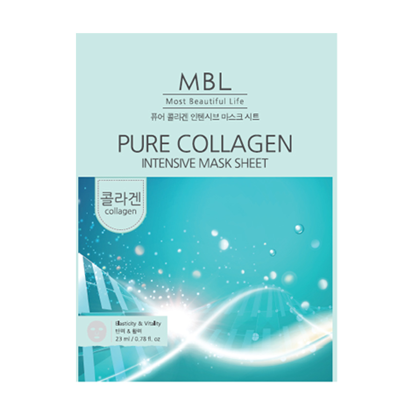 

Уцінка! Тканинна маска для обличчя MBL Pure Collagen Intensive Mask Sheet з колагеном, 23 мл
