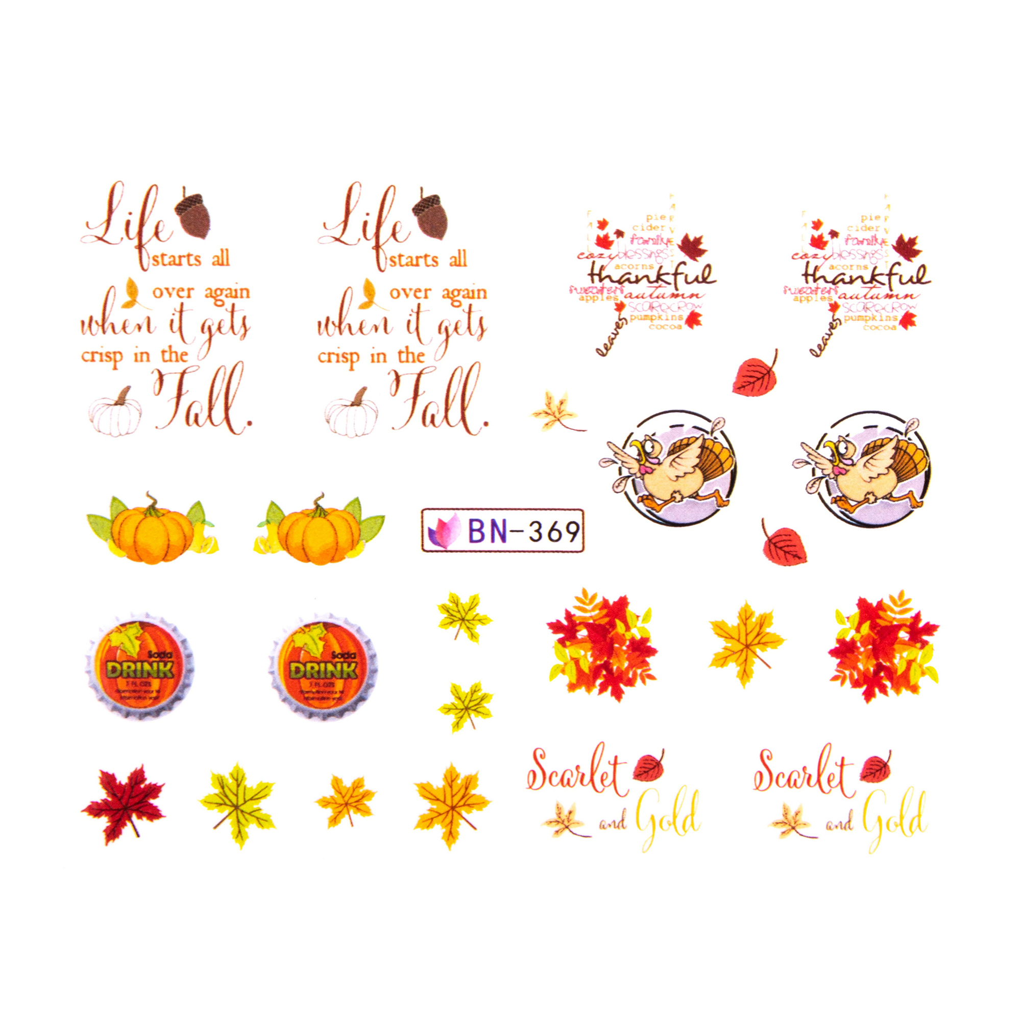 

Уцінка! Водні наклейки для нігтів Vizavi Professional BN (BN-369)