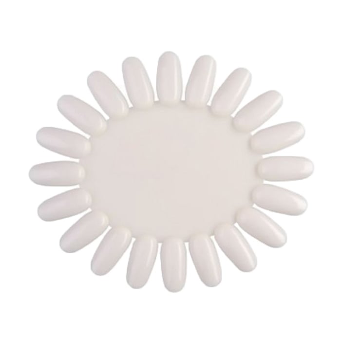 

Матова палітра-ромашка для нанесення лаків Vizavi Professional 20 типс, біла