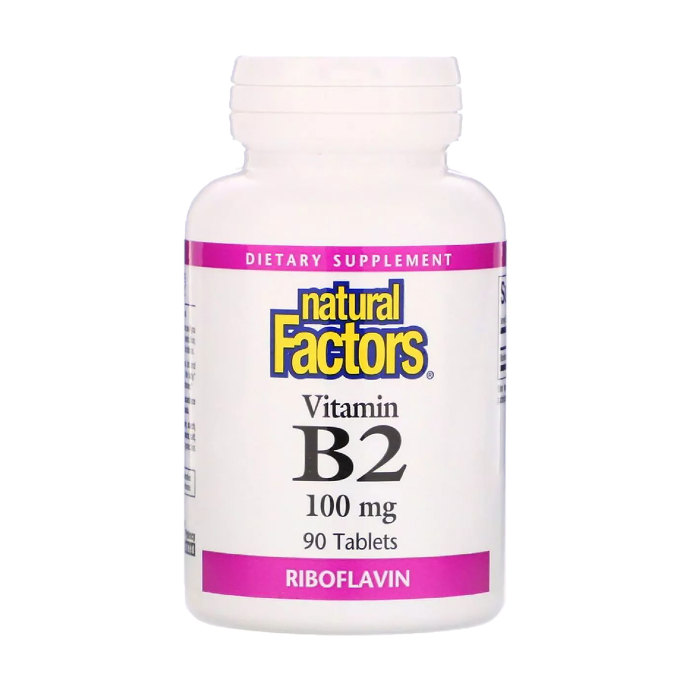 

Вітамін B2 (Рибофлавін) Natural Factors Vitamin B2, 100 мг, 90 таблеток