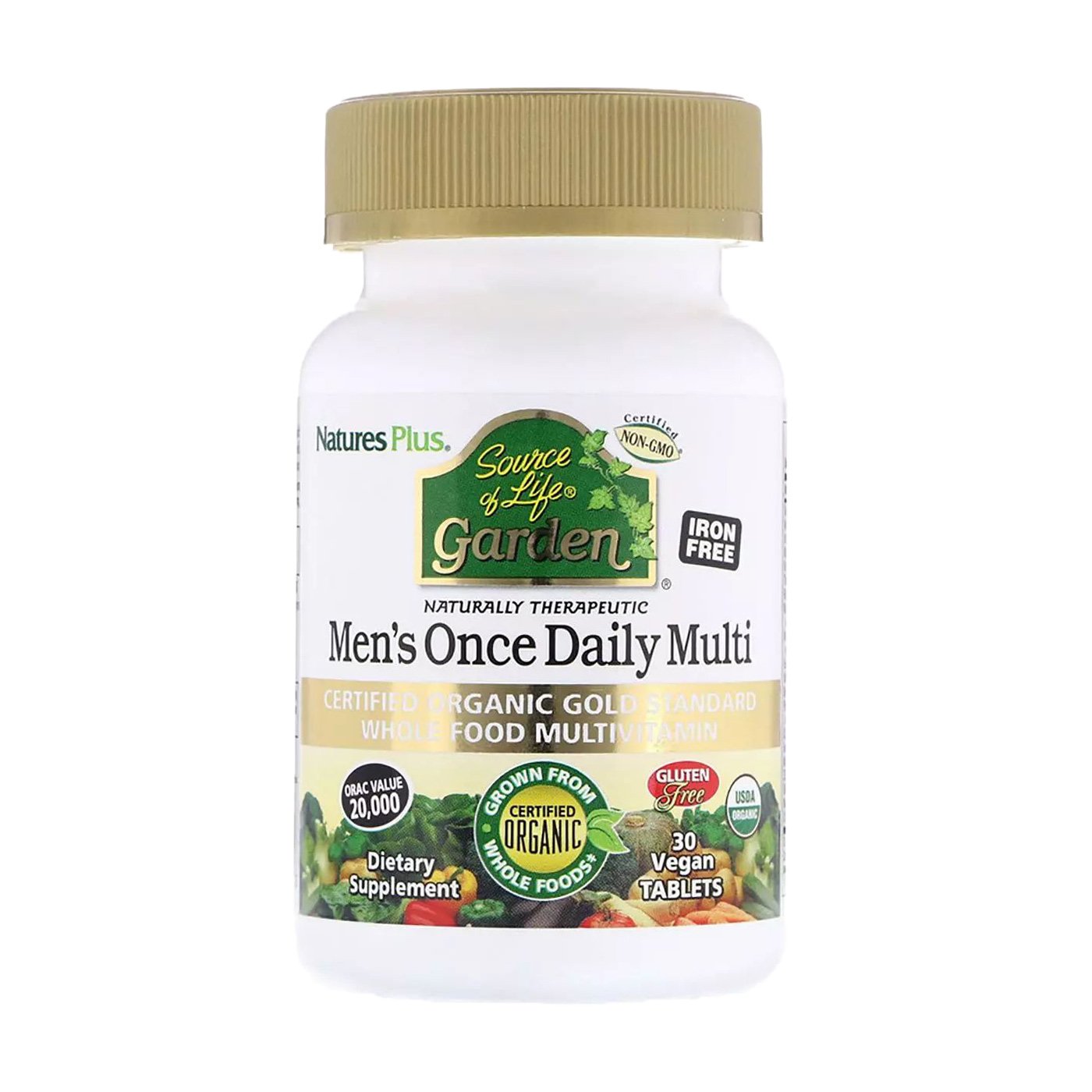 

Мультивітаміни для чоловіків NaturesPlus Source of Life Garden Garden Men's Once Daily Multi, 30 таблеток