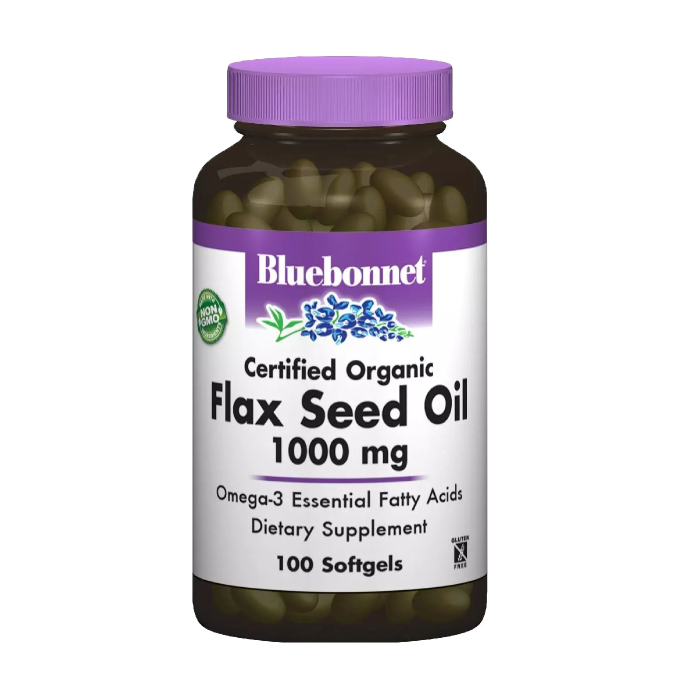 

Уцінка! Органічна лляна олія Bluebonnet Nutrition Flax Seed Oil 1000 мг, 100 желатинових капсул