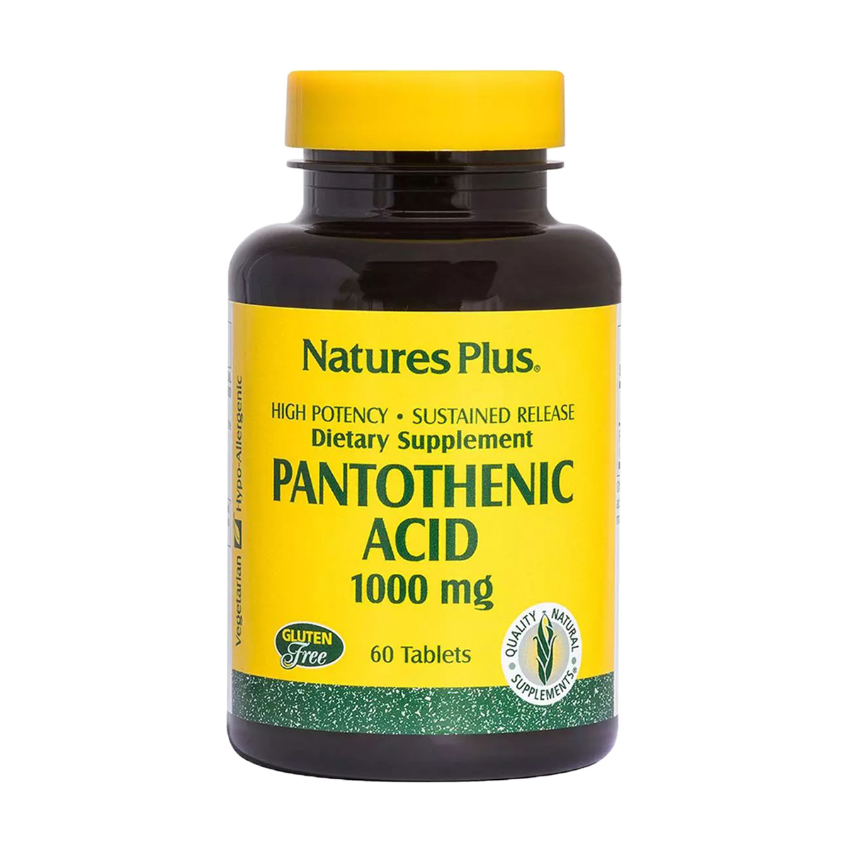 

Уцінка! Пантотенова кислота (Вітамін B5) NaturesPlus Pantothenic Acid 1000 мг, 60 таблеток