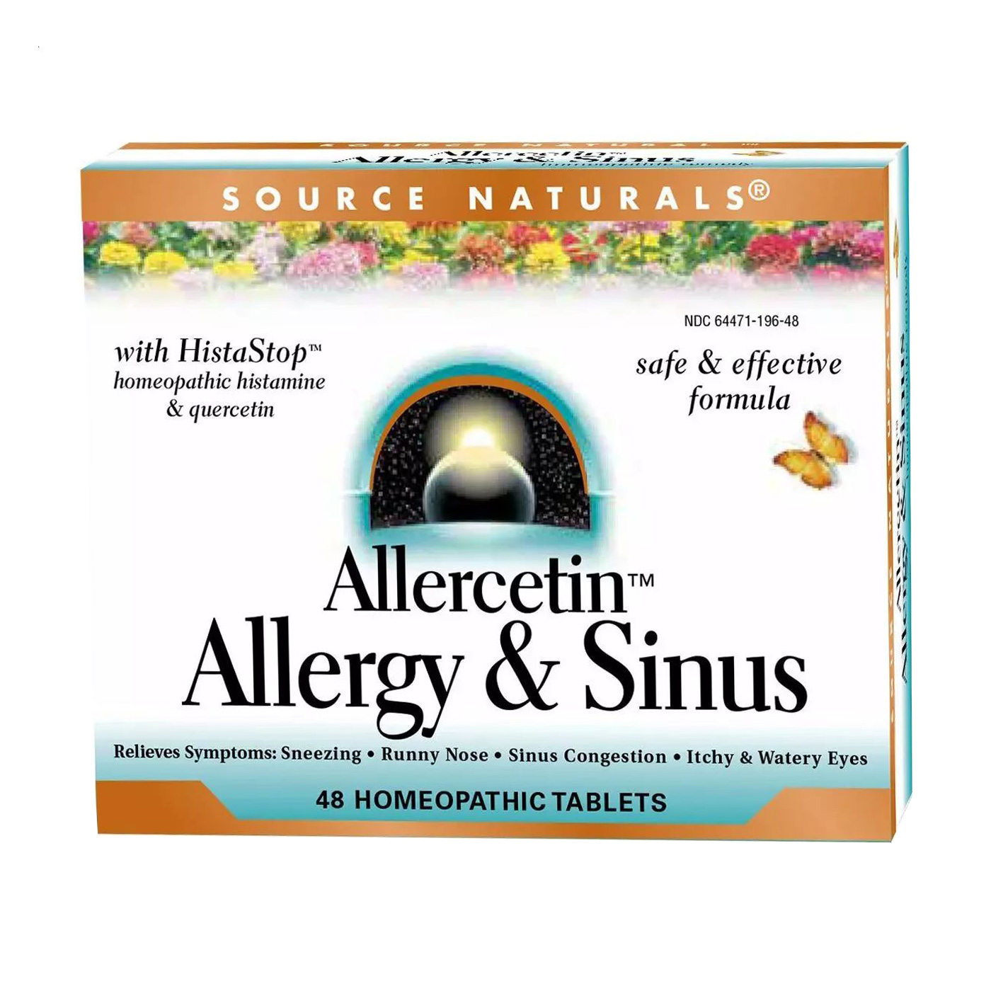 

Уцінка! Рослинний комплекс проти алергії Source Naturals Allercetin Allergy & Sinus, 48 таблеток
