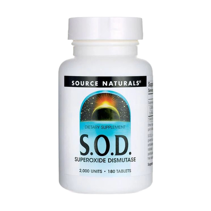 

СОД Ферменти Source Naturals S.O.D. 235 мг, 180 таблеток