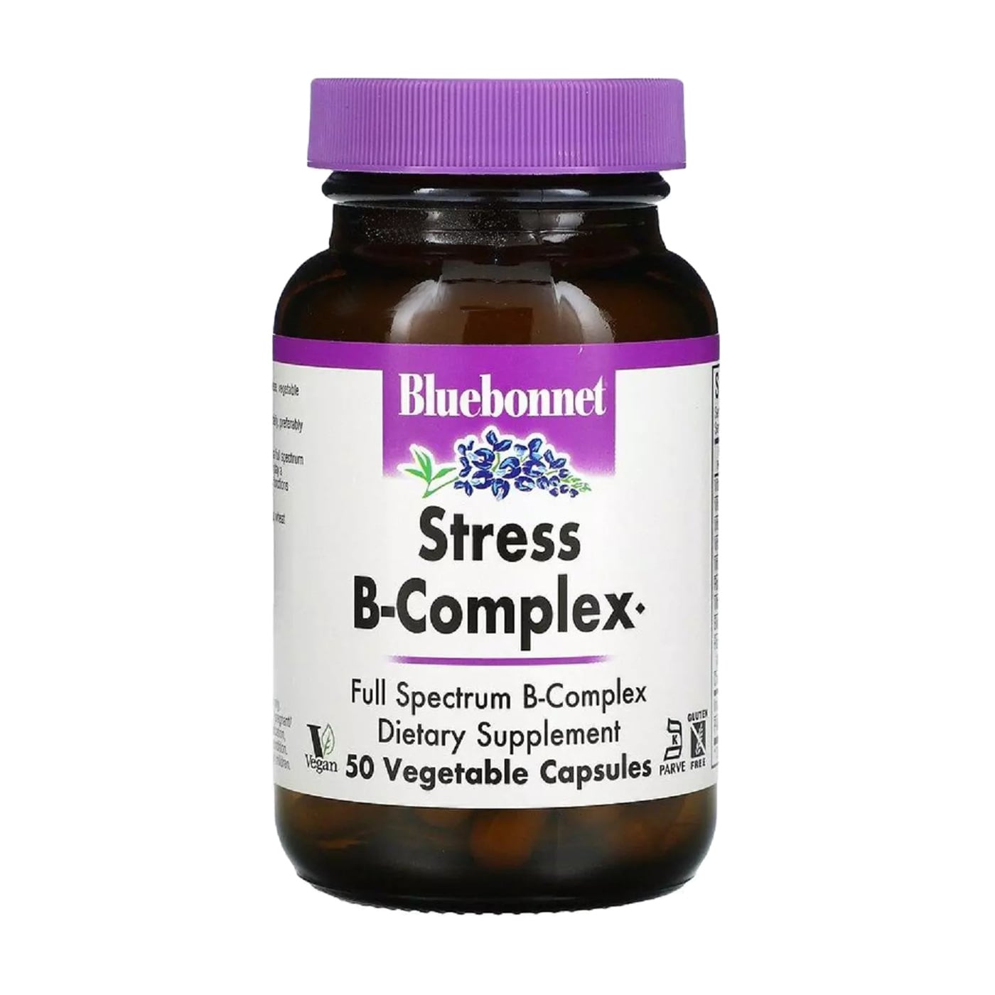 

Стрес В-Комплекс Bluebonnet Nutrition Stress B-Complex, 50 вегетаріанських капсул