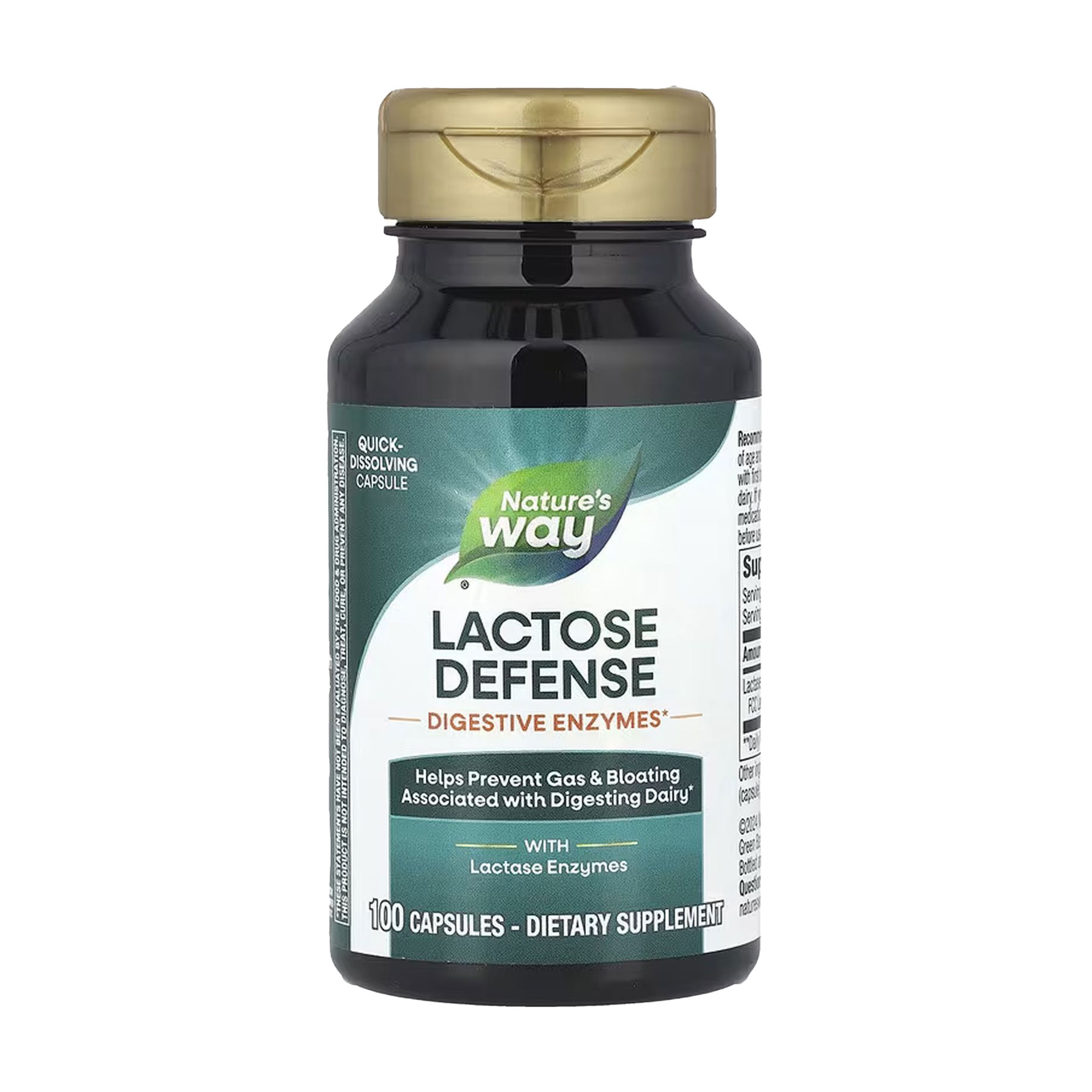 

Формула ферменту лактази Nature's Way Lactase Enzyme Formula, 100 капсул